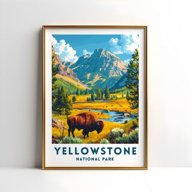 Yellowstone National Park Viagem Impressão Poster (Criador carregado)