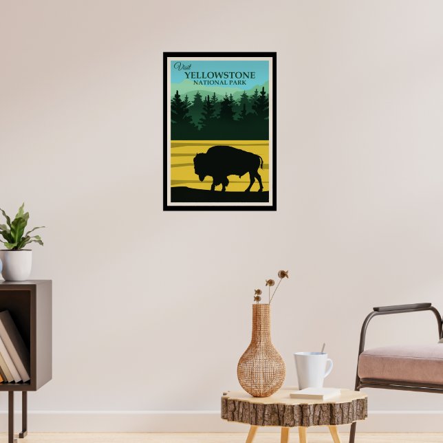 Yellowstone, Poster de viagens Wyoming (Sala de Estar 3)