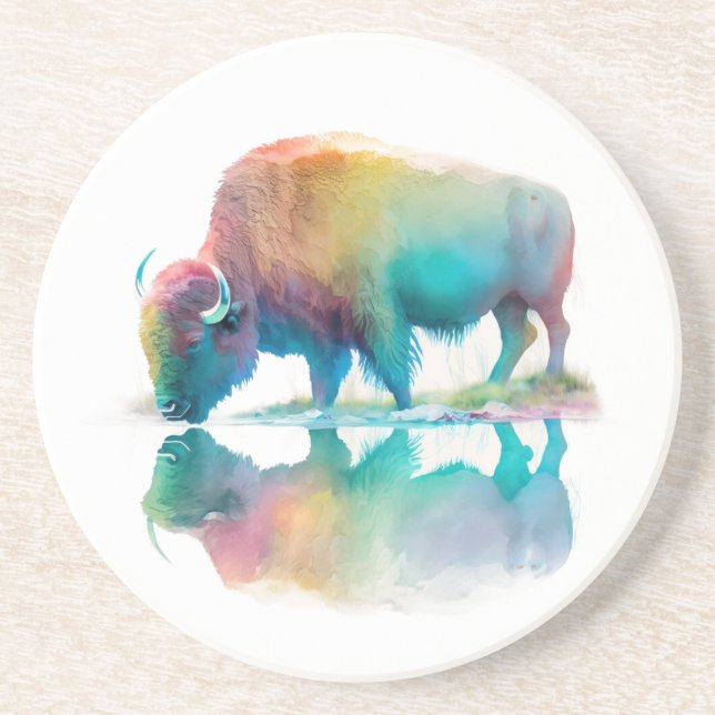 Yellowstone Sandstone Porta copos Bison (Frente)
