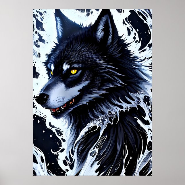 Yellowstone Wolf Poster Art (Frente)