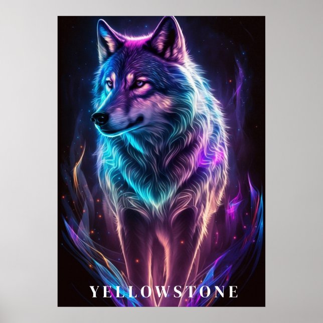 Yellowstone Wolf Poster Art (Frente)