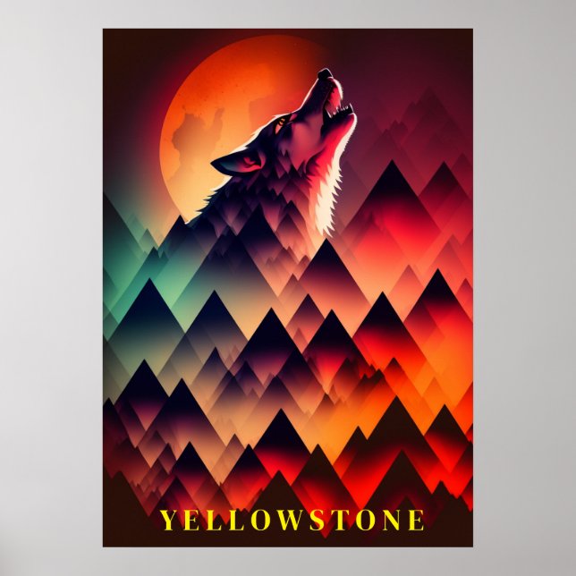 Yellowstone Wolf Poster Art (Frente)