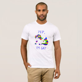 Yep Im Gay Rainbow Unicorn Camisa LGBT