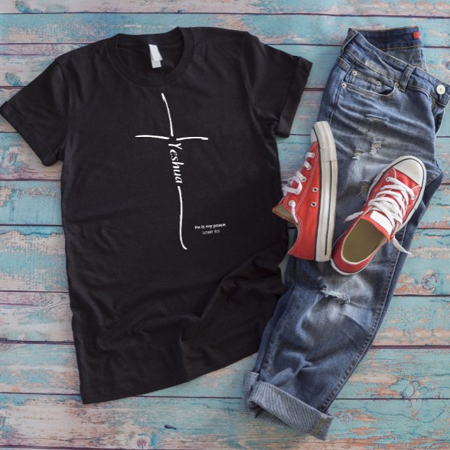 Yeshua Cross Messianic Acredita Torah Hebraico (Cross Yeshua Messianic Believer Christian T-Shirt)