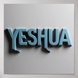 Yeshua Matte Poster Impressão | Hebraico Ai design