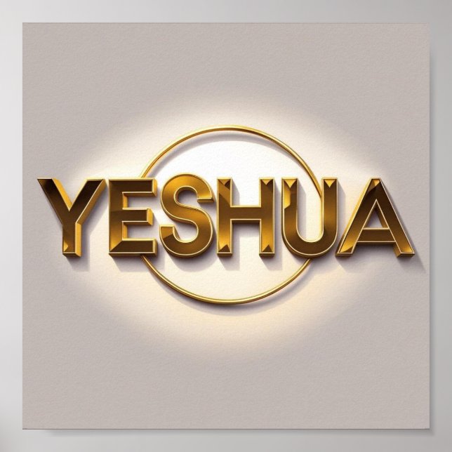 Yeshua Matte Poster |Nome de Jesus ai design (Frente)