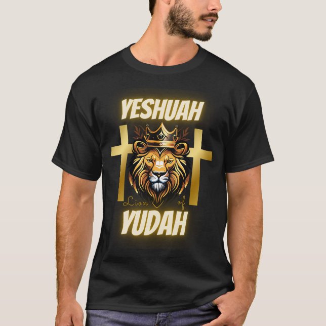 Yeshuah o leão da camiseta Yudah (Frente)