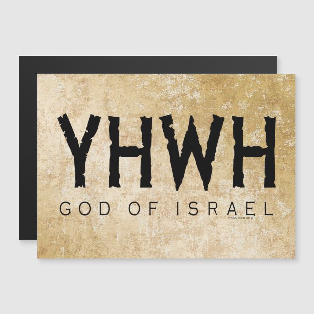 YHWH (Yahweh, Jeová) Deus Israel Tetragrammaton (Frente/Verso)