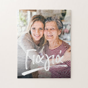 Yiayia, foto da avó grega Quebra-cabeça do Jigsa