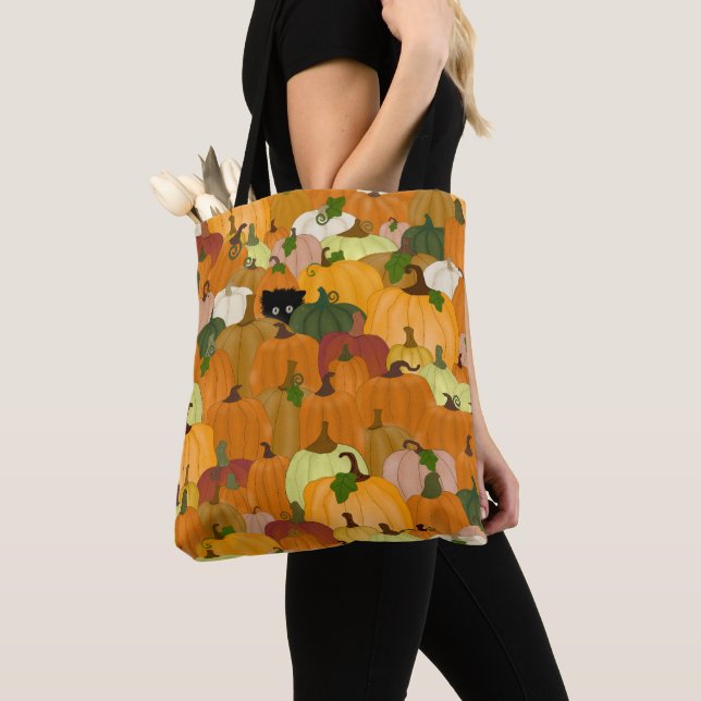 Yikes! Pumpkins Tote Bag (Close Up)