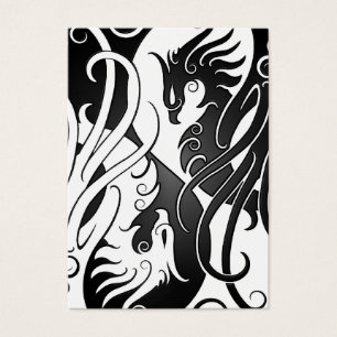 Yin branco e preto Yang Phoenix