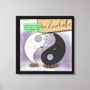 Yin Conhece Yang Funny Canvas Print