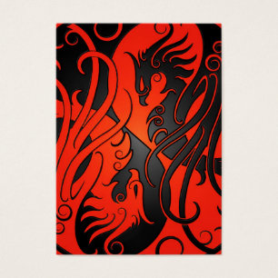 Yin vermelho e preto Yang Phoenix