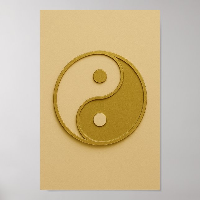 Yin Yang Bronze Ivory Poster (Frente)