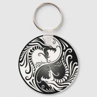 Yin Yang Button Chaveiro