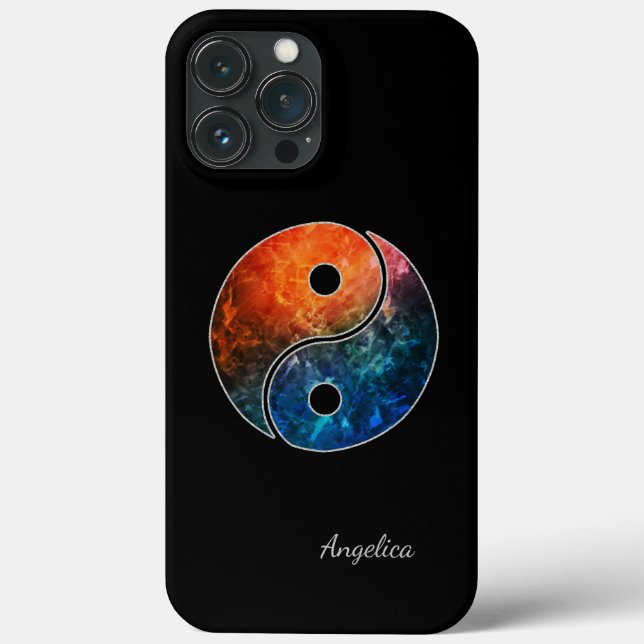 Yin Yang Capa de telefone sem seu nome ou inicial (Verso)