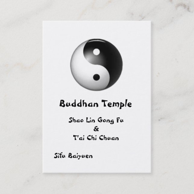Yin & Yang Cartão de visita (Frente)