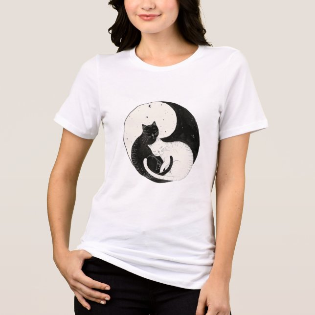 Yin Yang Cats - Camisa Celestial Harmonia (Frente)