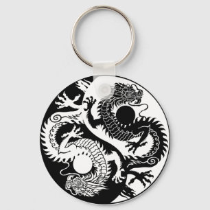 YIN YANG DOIS DRAGONS CHAVEIRO