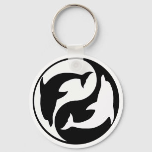 Yin Yang Dolphin Chaveiro