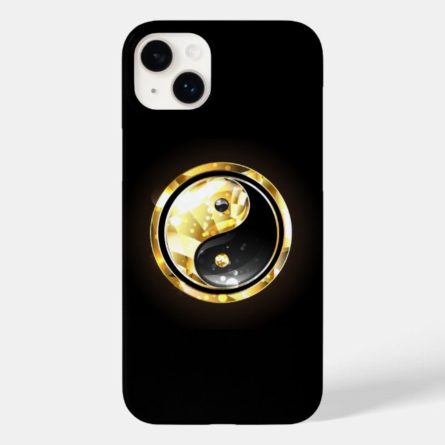 Yin Yang dourado em preto (Verso)