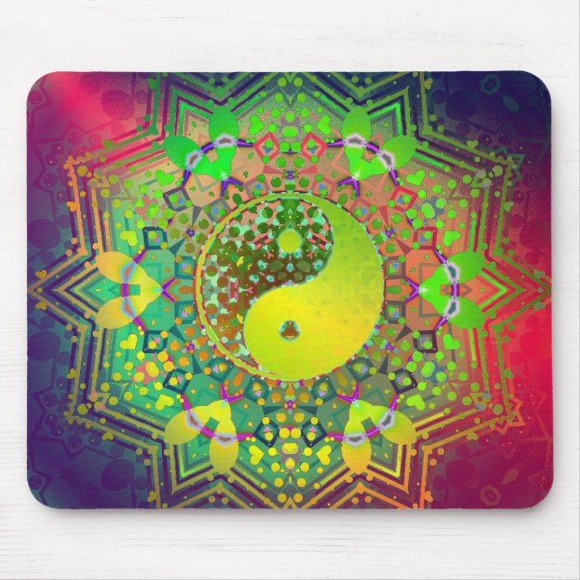 Yin Yang Geometry Balance Mousepad (Frente)