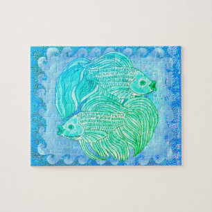 Yin Yang Koi Fish Quebra-cabeça