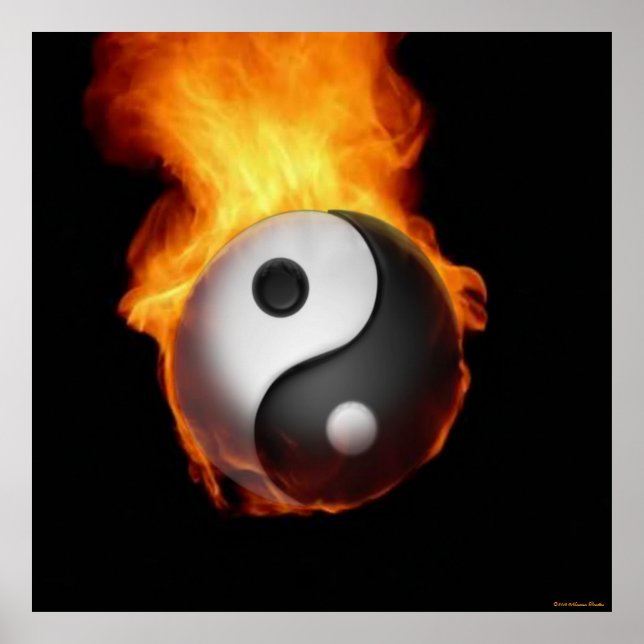 Yin Yang na Poster de Fogo (Frente)