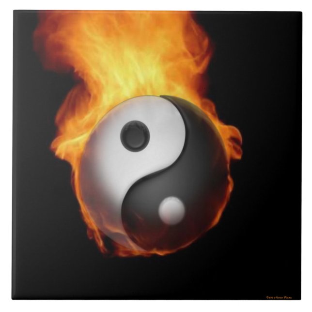 Yin Yang no Azulejo de Fogo (Frente)