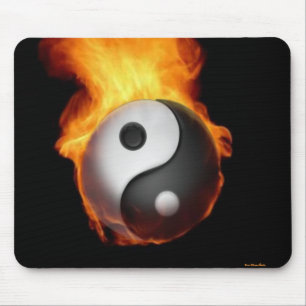 Yin Yang no Fire Mousepad