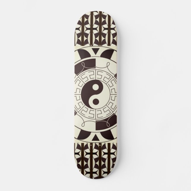 Yin Yang Pattern Skateboard Deck (Frente)