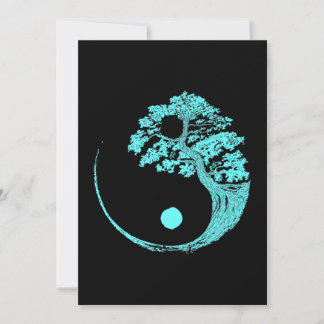 Yin Yang Turquoise Blue Bonsai Tree Japonês