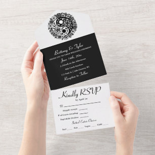 Yin Yang Wedding, Floral Branca e Preta