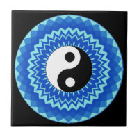 Ying yang mandala design (símbolo yin e yang)