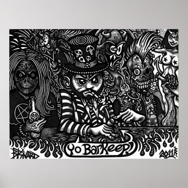 "Yo Barkeep!" Poster (Frente)