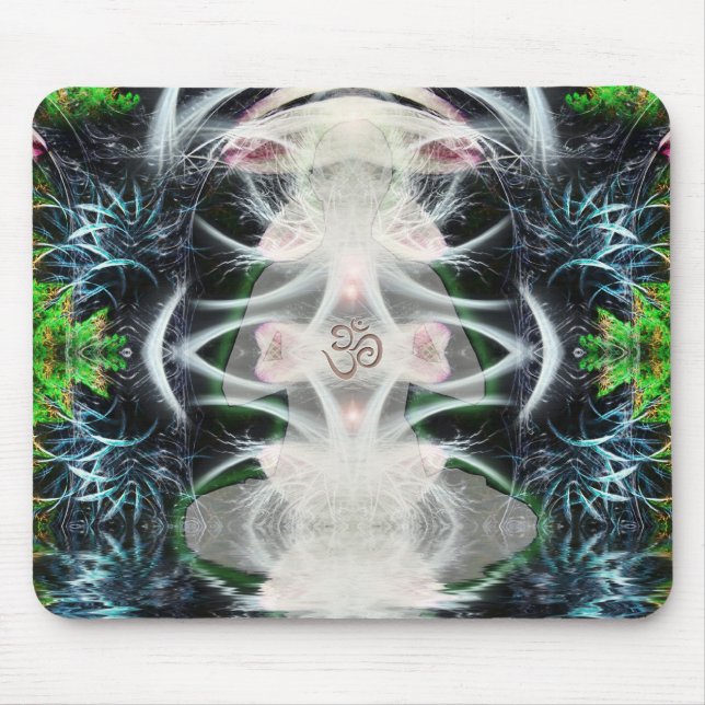 Yoga Aum Fractal Art Mousepad (Frente)