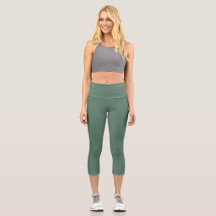 Yoga Capris, Alto Waisted Green