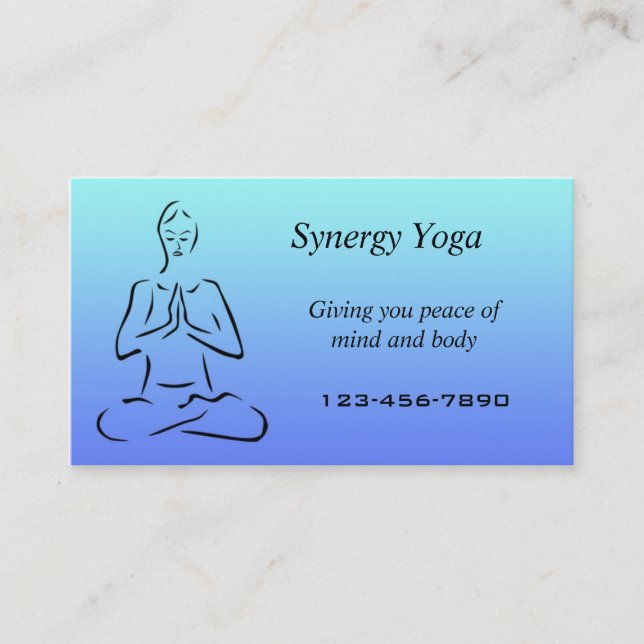 Yoga cartão de visita (Frente)