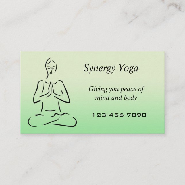 Yoga cartão de visita (Frente)