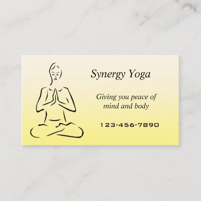 Yoga cartão de visita (Frente)