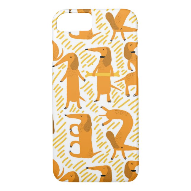 Yoga Dawg I Capa de telefone Dachshund Wiener (Verso)