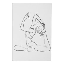 Yoga De Arte De Linha Mínima Escolhe Um Desenho De
