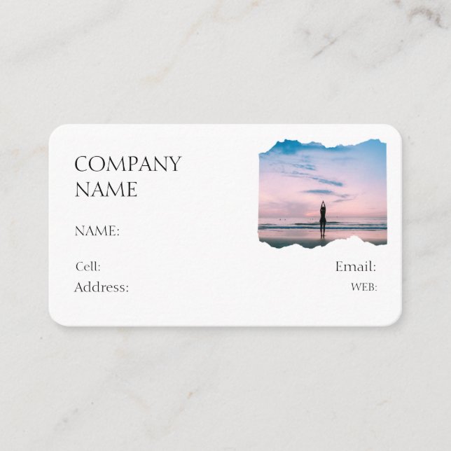 Yoga de CARTÃO DE VISITA de MODELO BÁSICO (Frente)