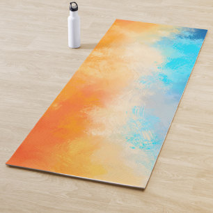 Yoga Elegante tapete de ioga pintado à mão com aquarela