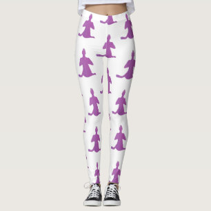 Yoga Figura, Sukhasana Pose, Leggings Personalizad