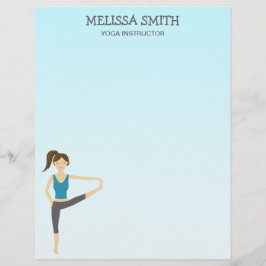 Yoga Girl In Hand To Toed Pose And Yoga Instrutor