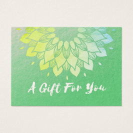 YOGA Instrutor Gift Certificate Gold Foil Mandala