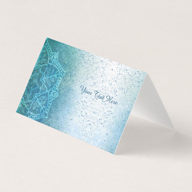 Yoga Instrutor Mandala Cartão de visita (Frente)