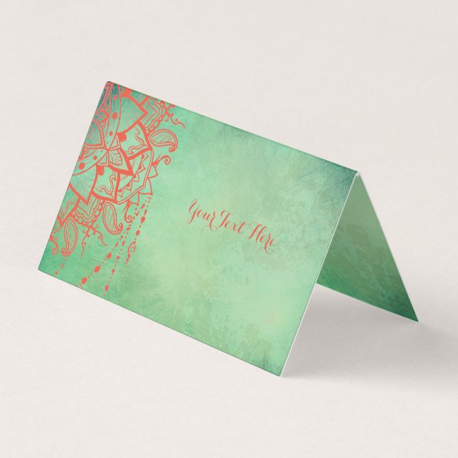 Yoga Instrutor Mandala Cartão de visita (Frente)