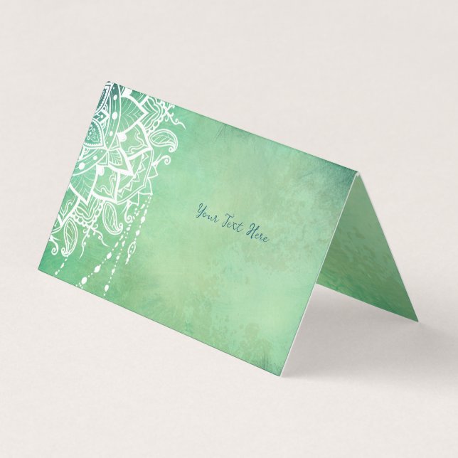 Yoga Instrutor Mandala Cartão de visita (Frente)